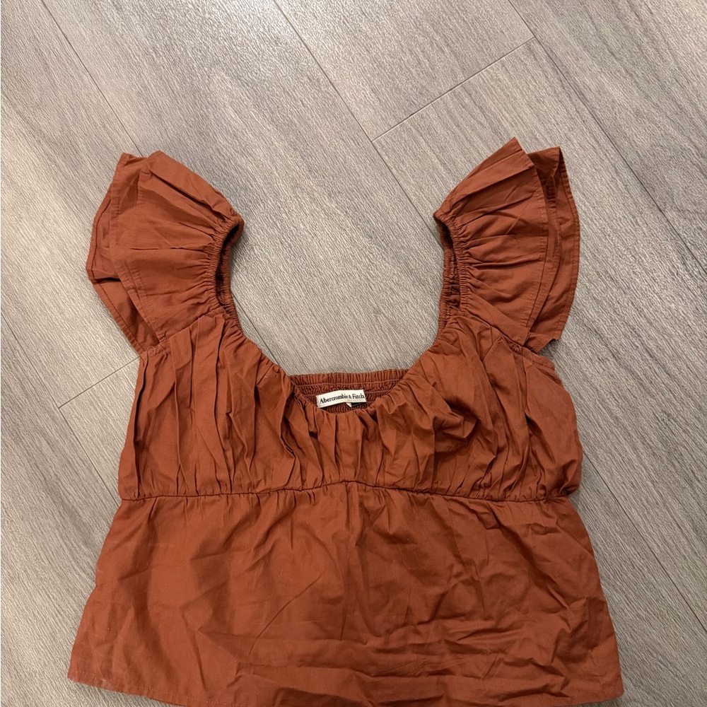 Abercrombie & Fitch rust babydoll top
